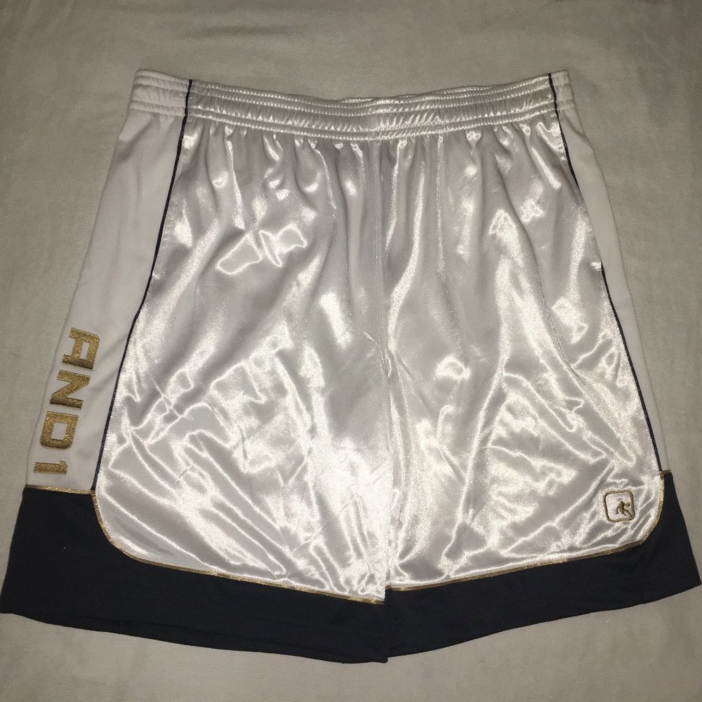 Mens White Basketball Shorts 2XL